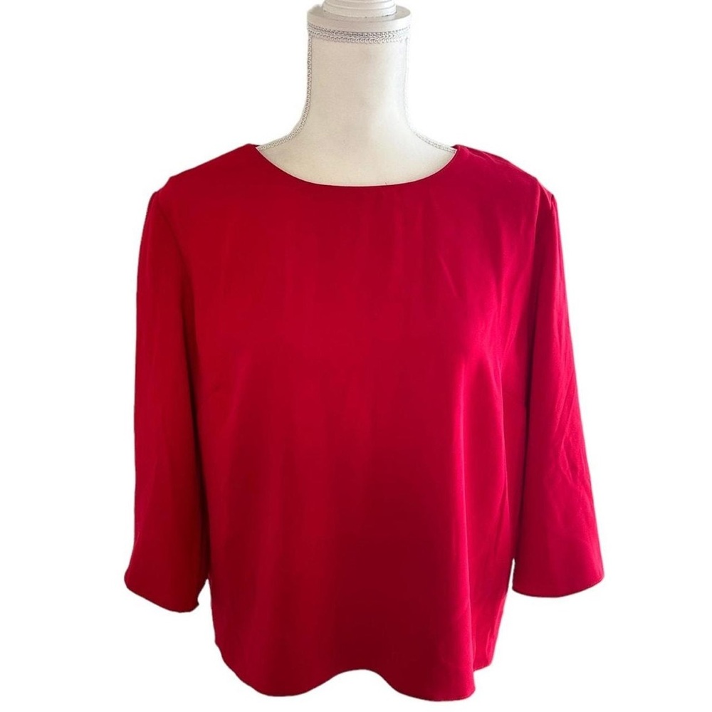 Talbots Bold Red Knit Top
